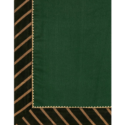 Women's Chiffon Self Design Saree With Unstitched Blouse 5.5Mtr (Green)