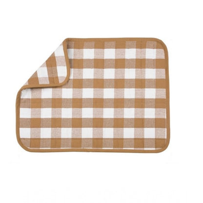 Pack Of_6 Cotton Checkered Kitchen Towel Sets (Beige)