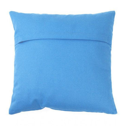 Pack Of_2 Cotton Printed Cushion Cover Sets (Blue, Size: 16x16 In)