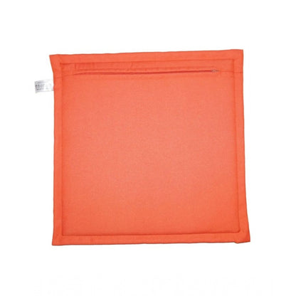 Pack Of_4 Polyester Solid Chairpads (Orange, Size: 16x16 In)