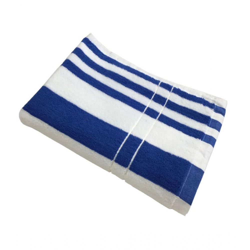 Cotton Striped Bath Towels (Blue &amp; White, Size: 30x59 In)