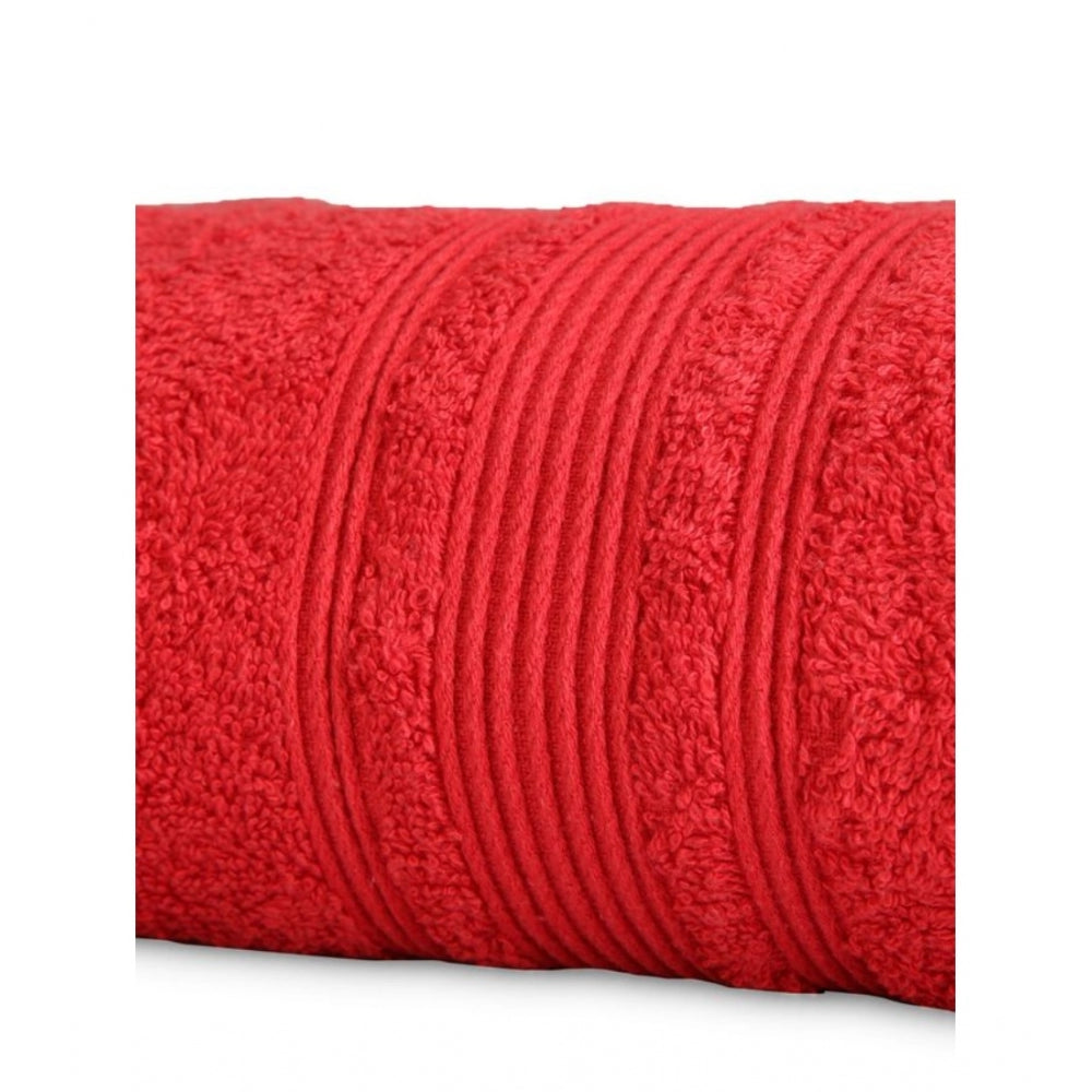 Cotton Striped Bath Towels (Red, Size: 35x71 In)