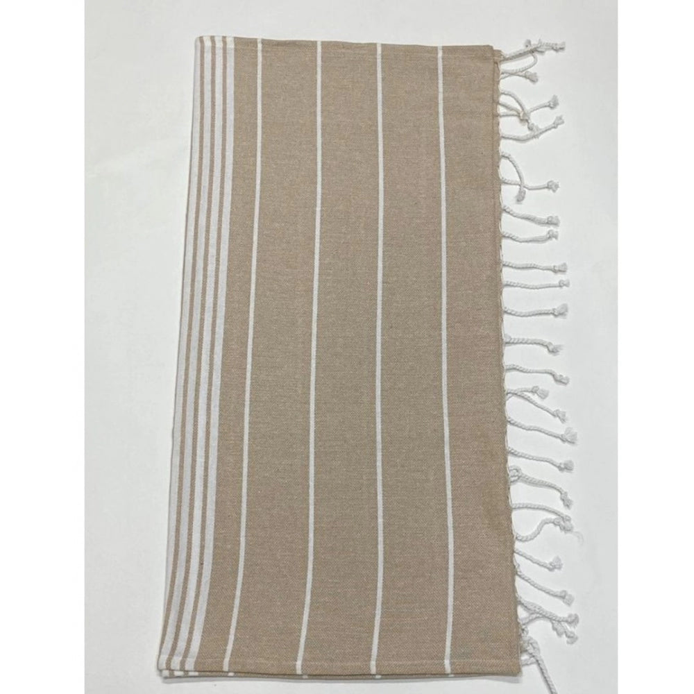 Cotton Striped Bath Towels (Cream, Size: 30x59 In)