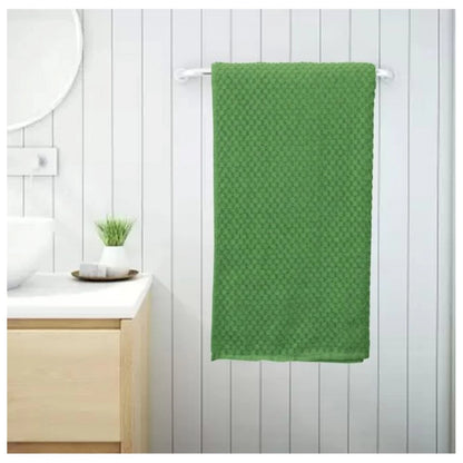 Cotton Popcorn Weave Bath Towels (Green)