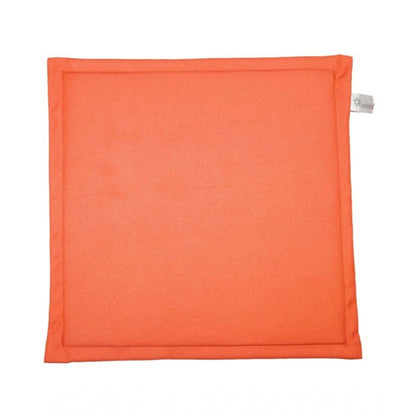 Pack Of_4 Polyester Solid Chairpads (Orange, Size: 16x16 In)