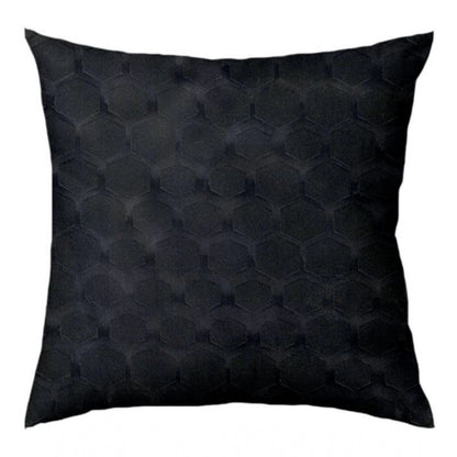 Pack Of_4 Polyester Printed Car Pillow Sets (Black, Size: 12x12 In)