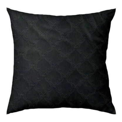 Pack Of_4 Polyester Printed Car Pillow Sets (Black, Size: 12x12 In)