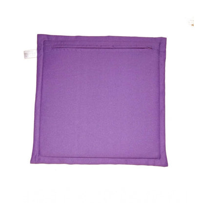 Pack Of_4 Polyester Solid Chairpads (Purple, Size: 16x16 In)