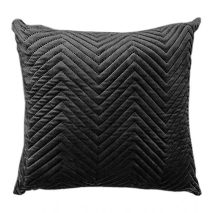 Pack Of_4 Polyester zig zag Car Pillow Sets (Black, Size: 12x12 In)