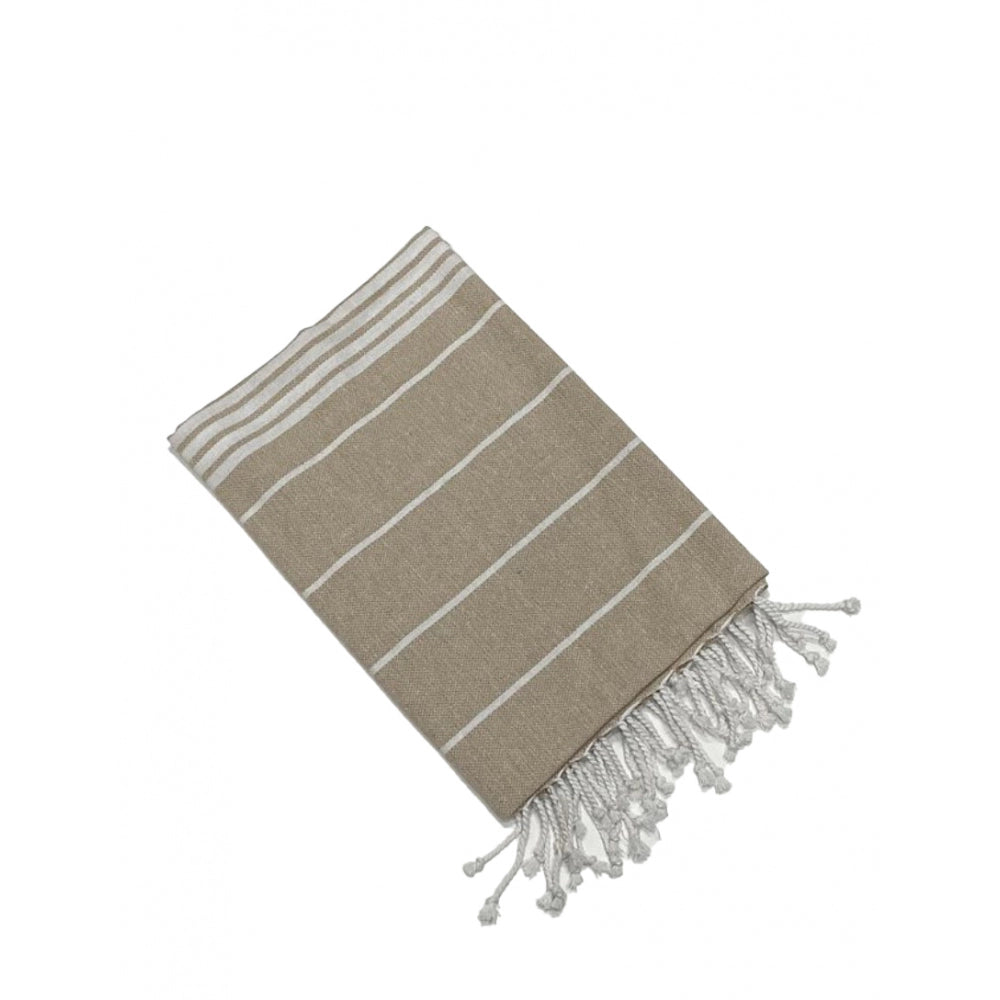 Cotton Striped Bath Towels (Cream, Size: 30x59 In)