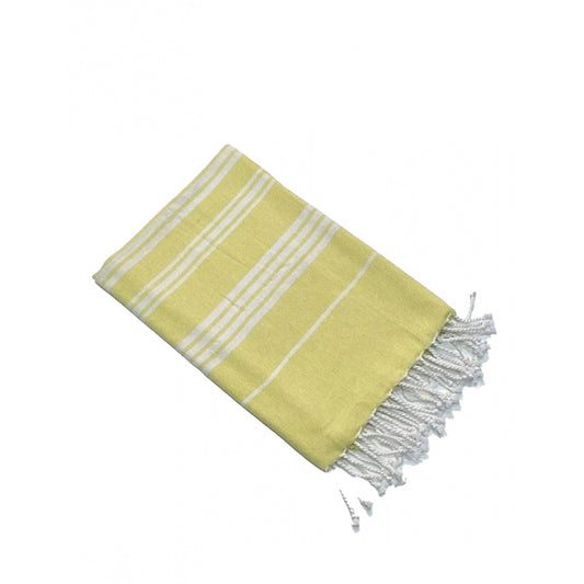 Cotton Striped Bath Towels (Light Yellow, Size: 30x59 In)