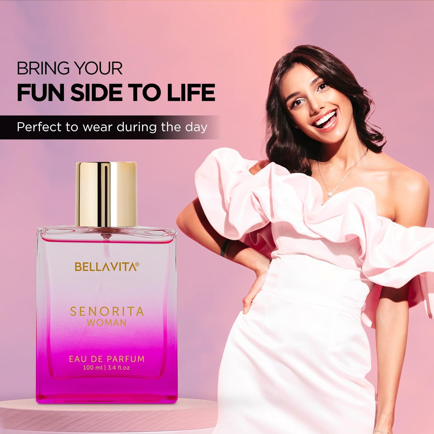 BellaVita SENORITA Woman EDP – Long-Lasting Floral & Fruity Women's Premium Perfume, 100ML