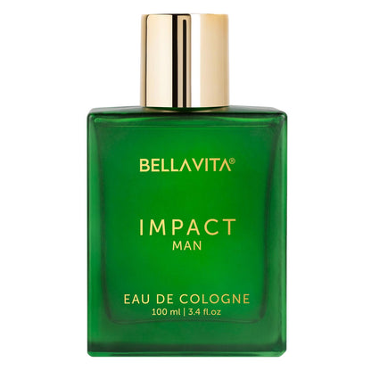 Bella Vita Luxury IMPACT MAN Eau De Cologne Perfume with Mandarin Orange, Patchouli, Cedar | Woody, Citrusy Long Lasting EDC Fragrance Scent for Men 100Ml