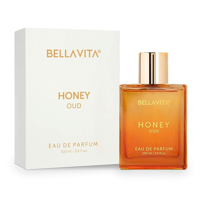 Bella Vita Luxury Honey Oud Unisex Eau De Parfum with Bergamot, Patchouli, Vanilla|Premium, Long Lasting Sweet & Spicy Fragrance for Men & Women 100ML