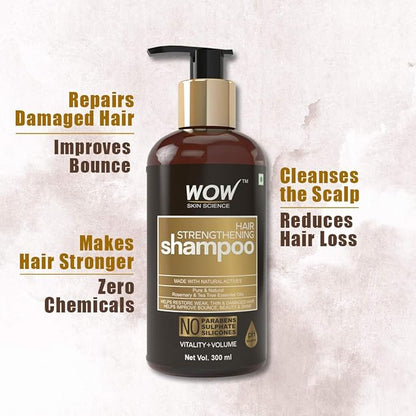 WOW Skin Science Hair Strengthening Shampoo (300ml)