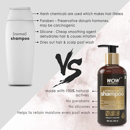 WOW Skin Science Hair Strengthening Shampoo (300ml)