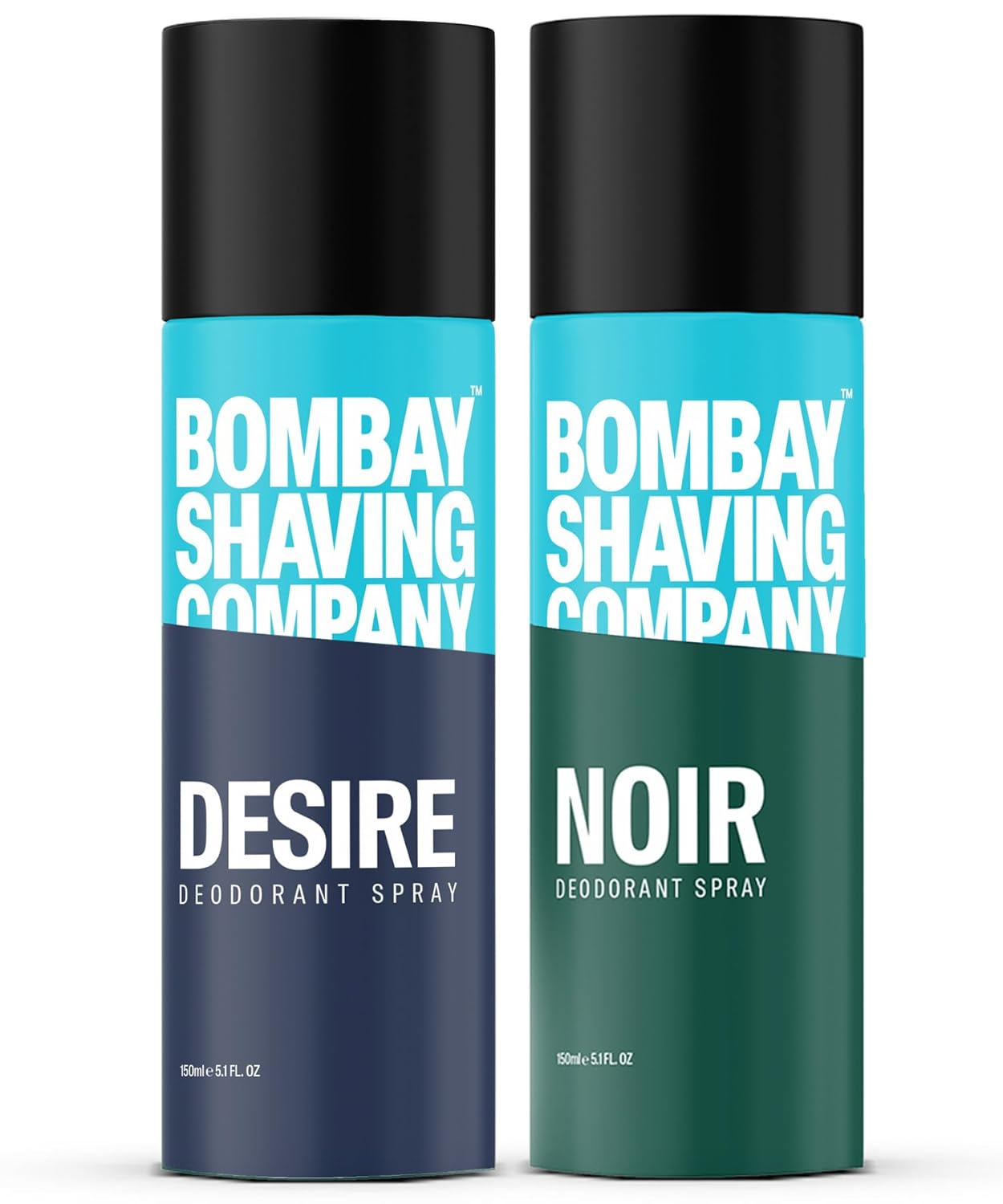 BOMBAY SHAVING COMPANY Desire & Noir 150ml x 2 Combo | Deodorant Spray - For Men (300 ml, Pack of 2)