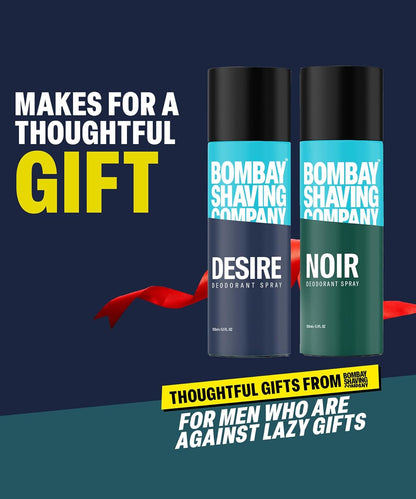 BOMBAY SHAVING COMPANY Desire & Noir 150ml x 2 Combo | Deodorant Spray - For Men (300 ml, Pack of 2)