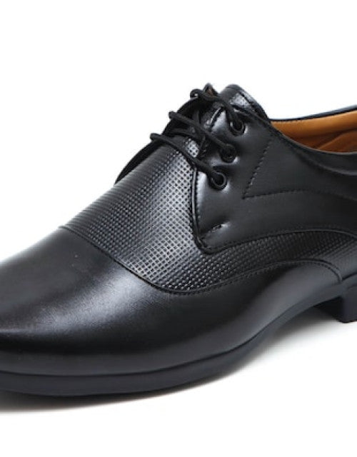 Black lace-up oxfords