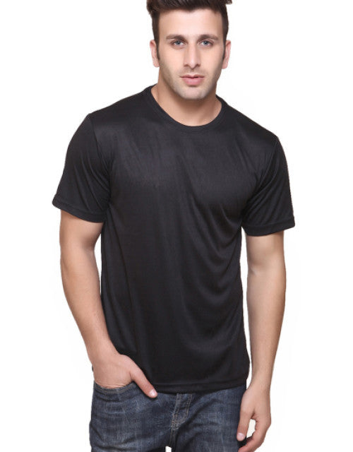 BLACK ROUND NECK DRI-FIT TSHIRT