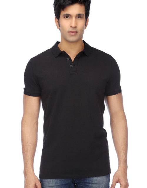 Cotton blend polo collar  men's tshirt .