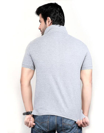 Cotton blend polo collar  men's tshirt .