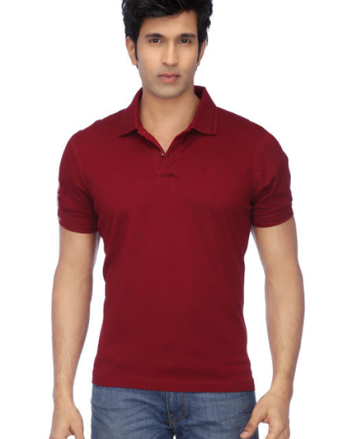 Cotton blend polo collar  men's tshirt .