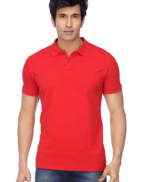 Cotton blend polo collar  men's tshirt .