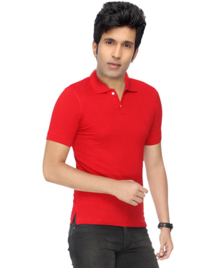 Cotton blend polo collar  men's tshirt .