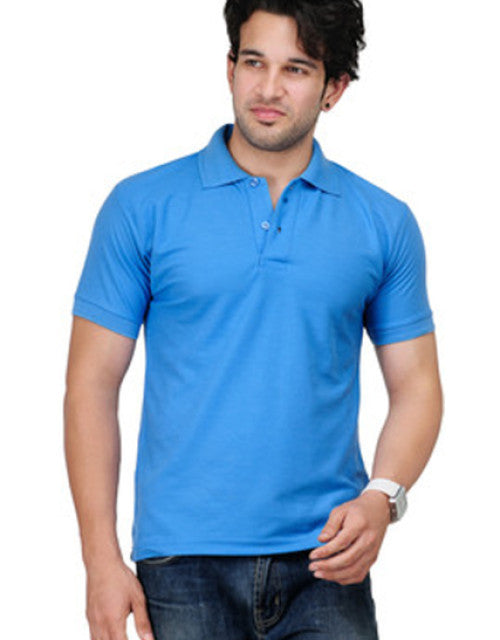 Cotton blend polo collar men's t-shirt