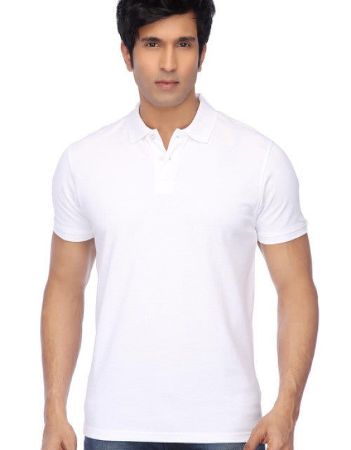 Cotton blend polo collar  men's tshirt .