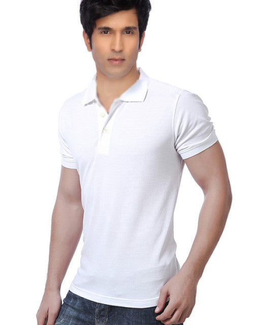 Cotton blend polo collar  men's tshirt .