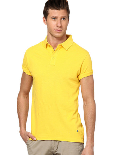 Cotton blend polo collar  men's tshirt .