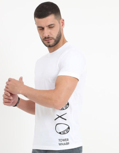 Regular Fit Typographic Print Crew-Neck T-Shirt