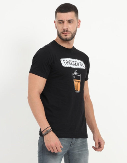 Slim Fit Typography Print Crew-Neck T-Shirt